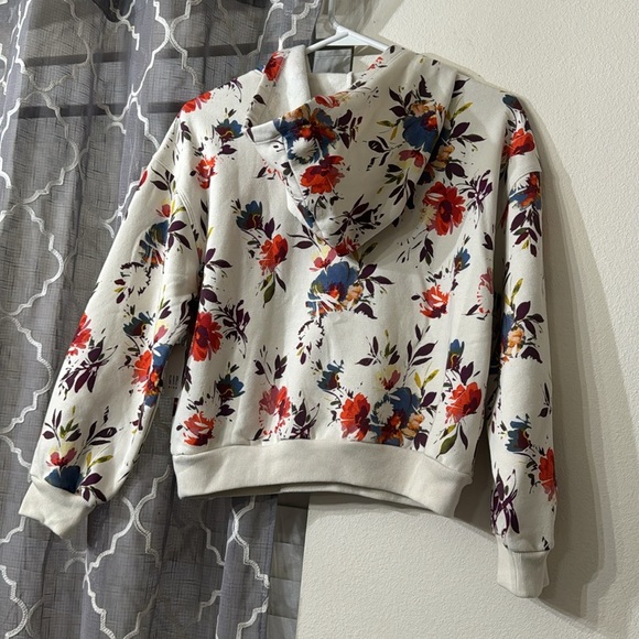 Gap Logo Floral Hoodie size 12 - Picture 5 of 7